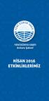 NİSAN 2016 ETKİNLİKLERİMİZ