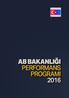 AB BAKANLIĞI PERFORMANS PROGRAMI 2016