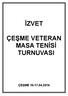 İZVET ÇEŞME VETERAN MASA TENİSİ TURNUVASI