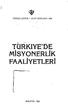 TORKIYE'DE MiSYONERLİK