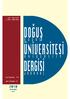 DOĞUŞ ÜNİVERSİTESİ DERGİSİ DOĞUŞ UNIVERSITY JOURNAL Altı ayda bir yayımlanır / Published bi-annually. ISSN 1302-6739 ; e-issn 1308-6979