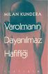 MILAN KUNDERA. Varolmanın Dayanılmaz Hafifliği