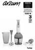 PROVİTA AR 1009 ZİRKONYUM BIÇAKLI EL BLENDER SETİ KULLANMA KILAVUZU INSTRUCTION MANUAL GEBRAUCHSANWEISUNG 1000 W