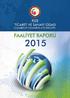 RİZE TİCARET VE SANAYİ ODASI FAALİYET RAPORU 2015. Hazırlayanlar Kalite Yönetimi ve Akreditason Basın, Yayın ve Halkla İlişkiler