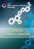 Bilim, Sanayi ve Teknoloji Bakanlığı 2014 Yılı Faaliyet Raporu