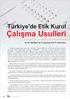 Türkiye'de Etik Kurul Çalışma Usulleri
