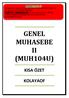 GENEL MUHASEBE II (MUH104U)