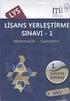 MATEMATİK MATEMATİK-GEOMETRİ SINAVI LİSANS YERLEŞTİRME SINAVI-1 TESTİ SORU KİTAPÇIĞI 01