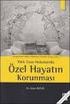 ÖZEL HAYATIN VE HAYATIN GİZLİ ALANININ CEZA HUKUKUYLA KORUNMASI (TCK m )