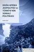 Doğu Afrika Jeopolitiği ve Türkiye nin Somali Politikası