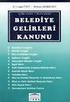 BELEDİYE GELİRLERİ KANUNU