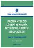 TÜRK HEMATOLOJİ DERNEĞİ KRONİK MYELOİD LÖSEMİ VE KRONİK MYELOPROLİFERATİF NEOPLAZİLER TANI VE TEDAVİ KILAVUZU. Sürüm Ekim