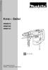 TÜRKÇE (Orijinal Talimatlar) Kırıcı - Delici HR4501C HR4510C HR4511C ÇİFT YALITIMLI. KULLANIM KILAVUZU ÖNEMLİ: Kullanmadan Önce Okuyun.