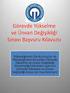 ÇUKUROVA ÜNİVERSİTESİ GÖREVDE YÜKSELME SINAVI BAŞVURULARI 2015 UNVAN: ŞEF