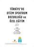 TÜRKİYE DE OTİZM SPEKTRUM BOZUKLUĞU ve ÖZEL EĞİTİM