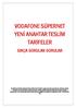 VODAFONE SÜPERNET YENİ ANAHTAR TESLİM TARİFELER