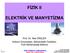 FİZİK II ELEKTRİK VE MANYETİZMA