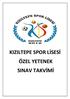 KIZILTEPE SPOR LİSESİ ÖZEL YETENEK SINAV TAKVİMİ