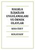 HALKLA İLİŞKİLER UYGULAMALARI VE ÖRNEK OLAYLAR