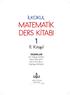 MATEMATİK DERS KİTABI 1 (1. Kitap)