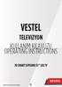 VESTEL TELEViZYON KULLANIM KILAVUZU OPERATING INSTRUCTIONS 3D SMART 55PF LED TV