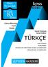 TÜRKÇE. kpss SORU. Önce biz sorduk. Güncellenmiş Yeni Baskı. Genel Yetenek Genel Kültür. 120 Soruda 83