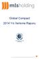Global Compact 2014 Yılı İlerleme Raporu