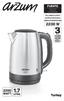 FUENTE AR 3041 SU ISITICISI AR 3041 KETTLE AR 3041 WASSERKOCHER KULLANMA KILAVUZU INSTRUCTION MANUAL GEBRAUCHSANWEISUNG 2200 W WATT 1.