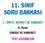 11. SINIF SORU BANKASI. 1. ÜNİTE: KUVVET VE HAREKET 6. Konu ENERJİ VE HAREKET TEST ÇÖZÜMLERİ