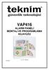 VAP416 ALARM PANELİ MONTAJ VE PROGRAMLAMA KILAVUZU