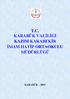 T.C. KARABÜK VALĠLĠĞĠ KAZIM KARABEKĠR ĠMAM HATĠP ORTAOKULU MÜDÜRLÜĞÜ