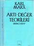 . ' I<ARL MARX 0:: '-' ARTI-DEGER ; TEORiLERI. BiRiNCi I<iTAP :=:.. z ,... YAYlNLARI