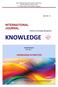 Eleventh International Scientific Conference KNOWLEDGE IN PRACTICE December, 2016 Bansko, Bulgaria