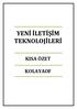 YENİ İLETİŞİM TEKNOLOJİLERİ