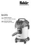 MARS. Kullanım Kılavuzu Islak / Kuru Elektrik Süpürgesi. Instruction Manual Dry/Wet Vacuum Cleaner
