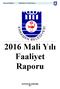 2016 Mali Yılı Faaliyet Raporu