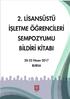 2. Lisansüstü İşletme Öğrencileri Sempozyumu, Nisan 2017, Bursa