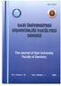 GAZİ ÜNİVERSİTESİ DİŞHEKİMLİĞİ FAKÜLTESİ DERGİSİ. The Journal of Gazi University Faculty of Dentistry