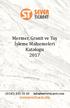 Mermer, Granit ve Taş İşleme Malzemeleri Katalogu 2017