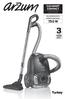 CLEANART COMPACT AR 4046 ELEKTRİKLİ SÜPÜRGE AR 4046 VACUUM CLEANER KULLANMA KILAVUZU INSTRUCTION MANUAL 750 W