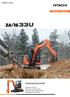 HİDROLİK EKSKAVATÖR. ZAXIS-5 series Short-tail-swing version. ZAXIS-5A serisi