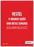 VESTEL V-BRUNCH SERİSİ 1000 BEYAZ SEMAVER