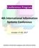 Conference Program. 4th International Information Systems Conference