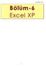 Bölüm-6 Excel XP - 1 -