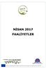 NİSAN 2017 FAALİYETLER