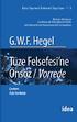 GEORG WILHELM FRIEDRICH HEGEL TÜZE FELSEFESİ