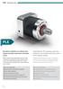 PLE. PLE Economy Line. Unparalleled: This planetary gearbox maintains its maximum efficiency even at the highest speeds