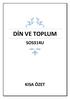 DİN VE TOPLUM SOS314U KISA ÖZET