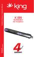 K 099. Saç Düzleştirici Hair Straightener. Saç Düzleştirici/Hair Straightener Kullanma Kılavuzu / Instruction Manual.