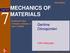 MECHANICS OF MATERIALS